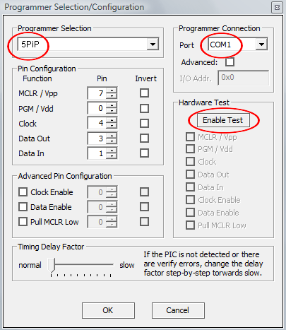 Programmer Selection/Configuration