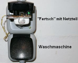 Fertsch in der Steckdose