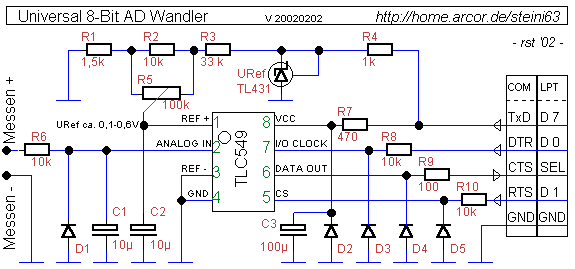 Schaltplan
Universal A/D-Wandler