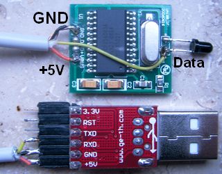 Originalplatine &
CP2102-Board